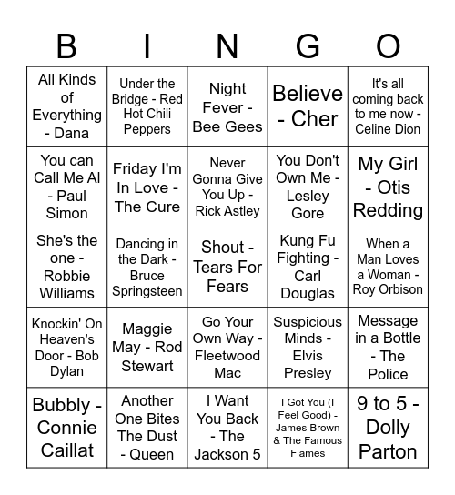 Birthday Bingo Card