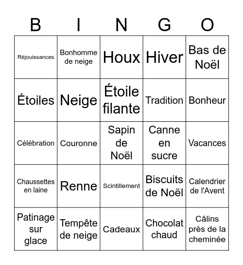 BINGO NOEL 2023 Bingo Card