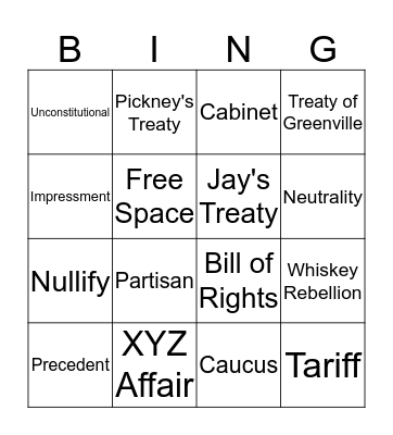 Chapter 8 Vocab Bingo Card