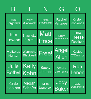 Getting to Know You BINGO Card