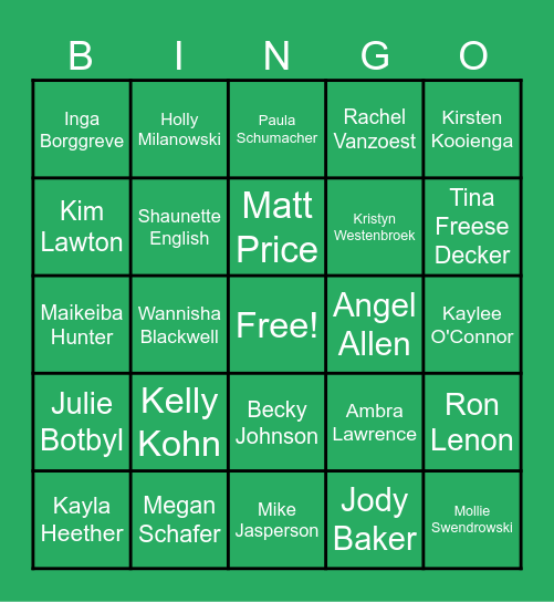 Getting to Know You BINGO Card