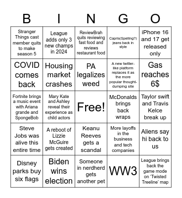 2024 Bingo Card