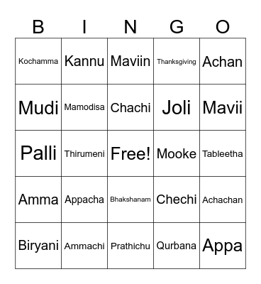 DMTC Bingo Card