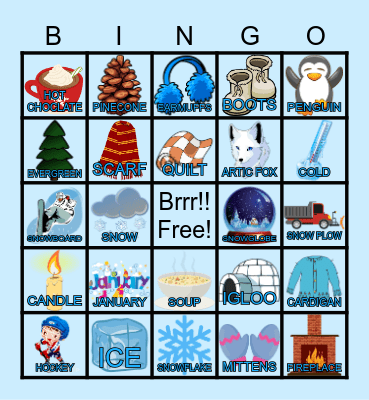 Winter Bingo Card