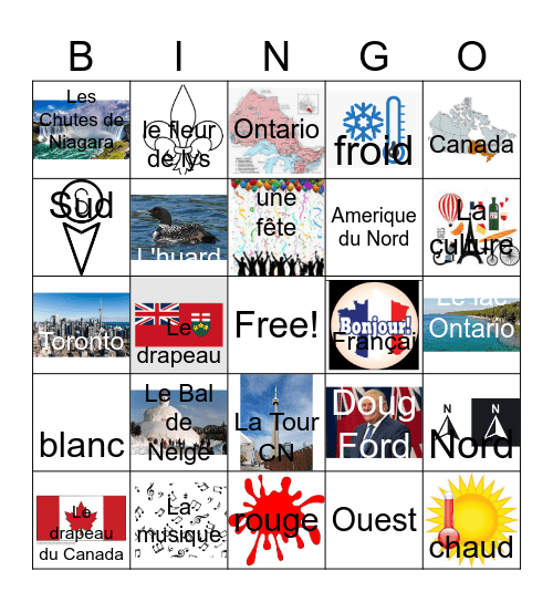 Franco-Ontarien Bingo Card