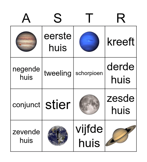 Astro Bingo Card