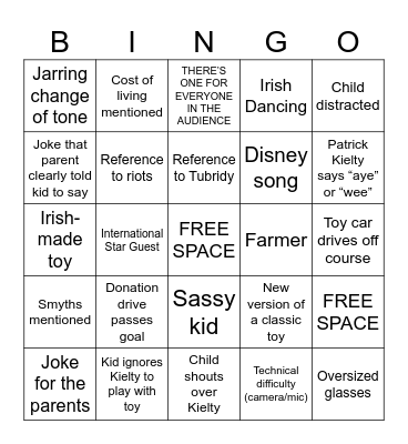 TOY SHOW BINGO Card
