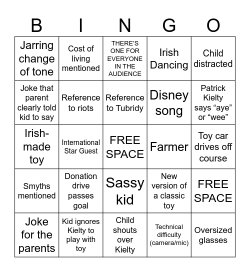 TOY SHOW BINGO Card