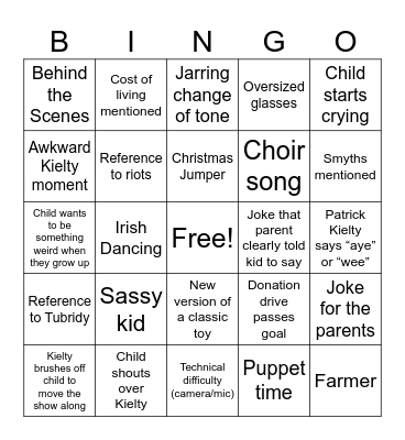 Toy Show Bingo Card