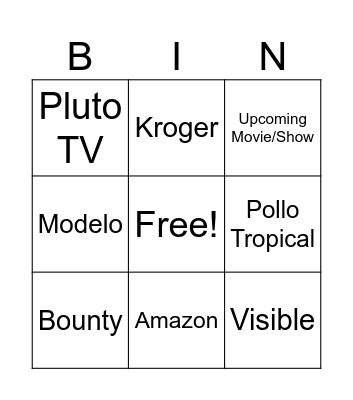 Commercial v2 Bingo Card