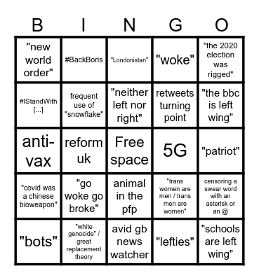 propa patriot bingo Card