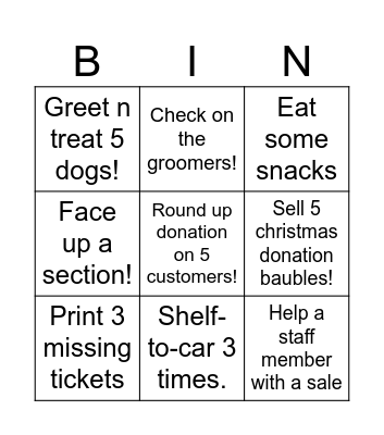 BLACK FRIDAY BINGO! Bingo Card