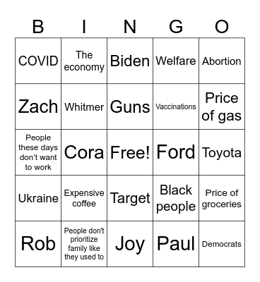 Merry Christmas!! Bingo Card