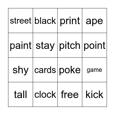 Charlie Bingo Card