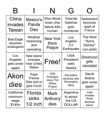 2024 Bingo Card