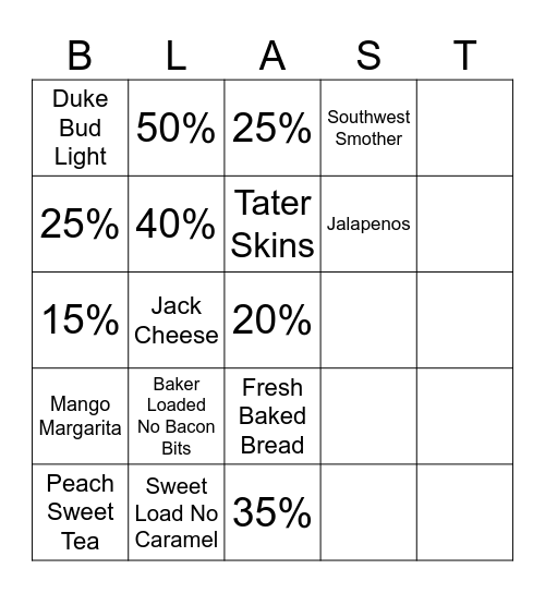 Salesmanship Bingo Card