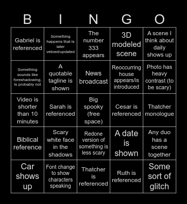 TMC Marathon Bingo! Bingo Card