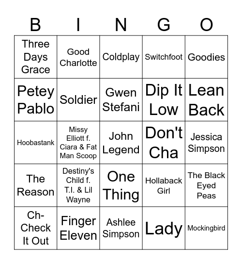 Now That's What I Call Music! (16-20) Bingo Card