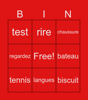 Saint Nicolas Bingo Card