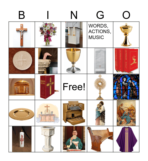 Church Bingo Card