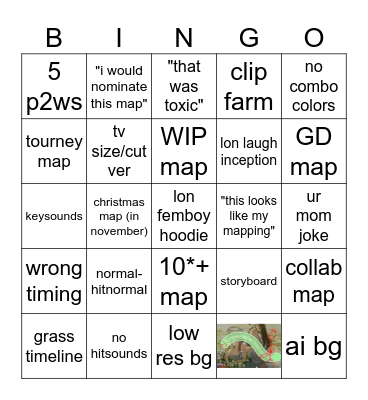 Map Review Saturday Bingo Card