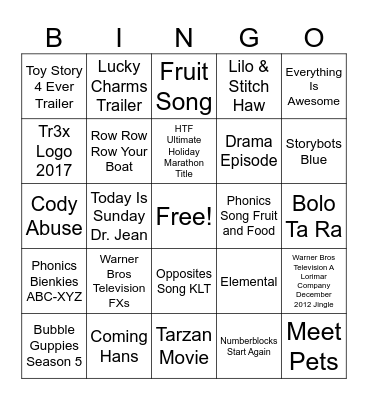 2008-2025 Bingo Card