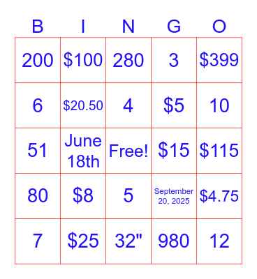 BSC TRIVIA BINGO Card