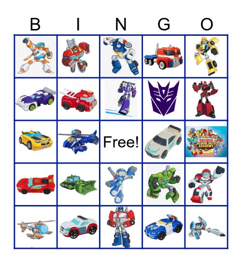 Transformers Bingo Card