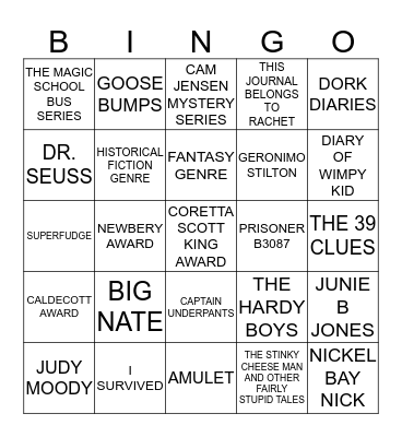 Book Bingo Card