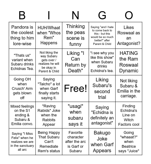 kyle sanctuary Bingo Card