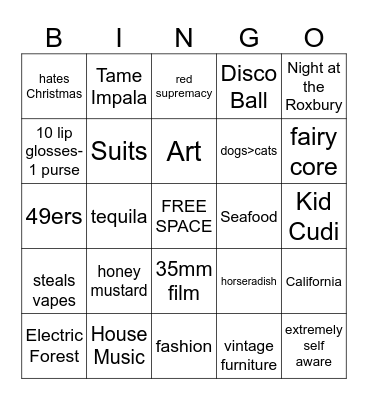 HOW SIMILAR ARE YOU TO G Bingo Card