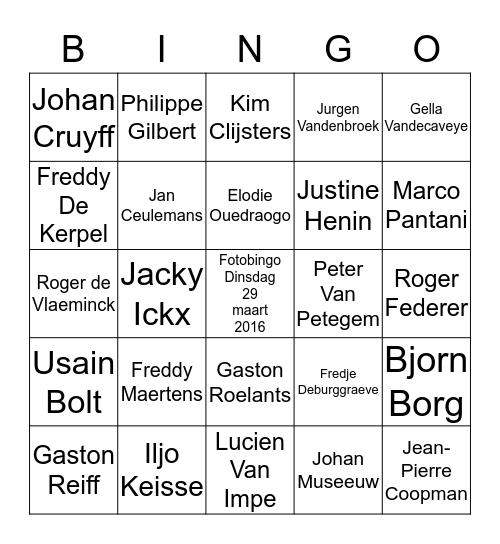 Fotobingo Card