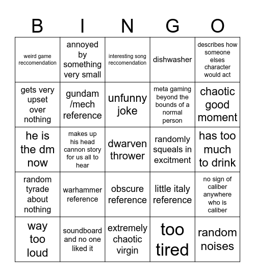 phynix v2 Bingo Card