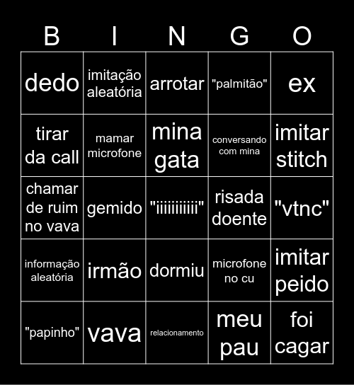 BINGO RAFA Bingo Card