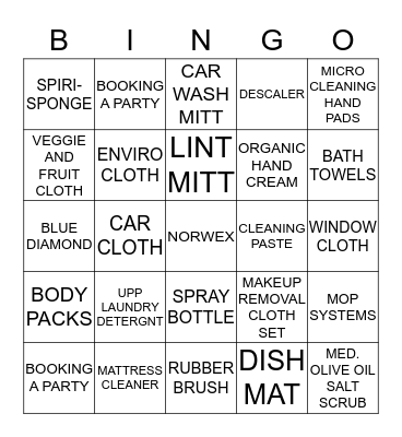 NORWEX BINGO Card