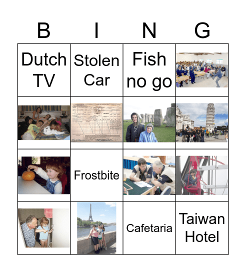 29th FAMILY REUNION 2023 Bingo Card