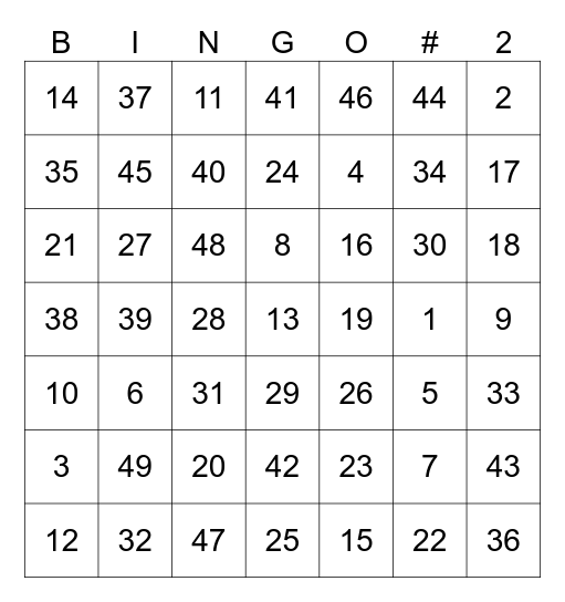 2023 Christmas Bingo Card