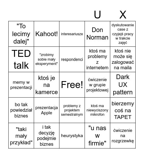 CDV Bingo Card