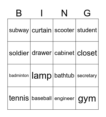 Bingo Card