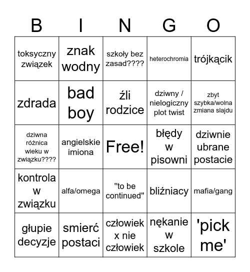 gacha bingo rawr Bingo Card