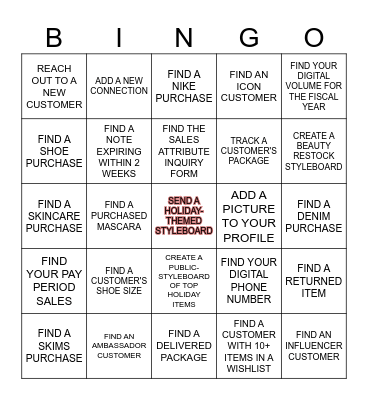 S T Y L E B O A R D Bingo Card