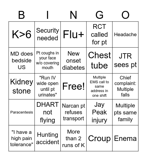 December Bingo Card