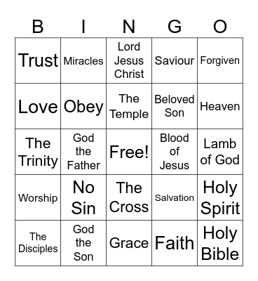 Bible Bingo Card