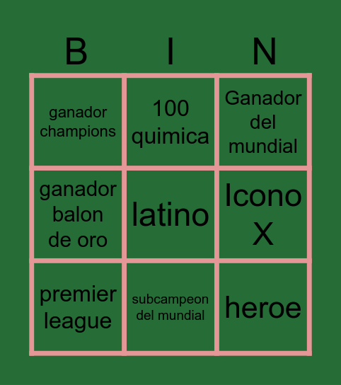 bingo fut draft Bingo Card