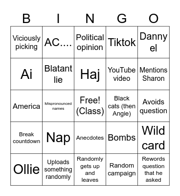 John's bingo Card