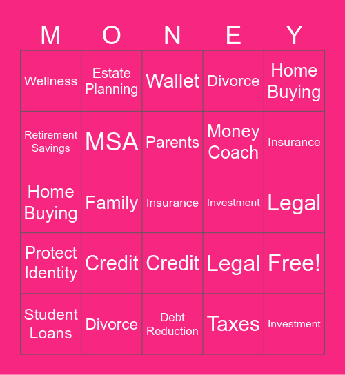 MY SECURE ADVANTAGE Bingo Card