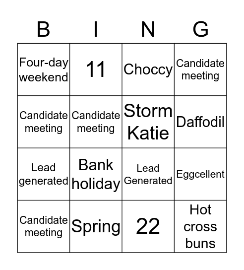 Bootcamp Challenge Bingo Card