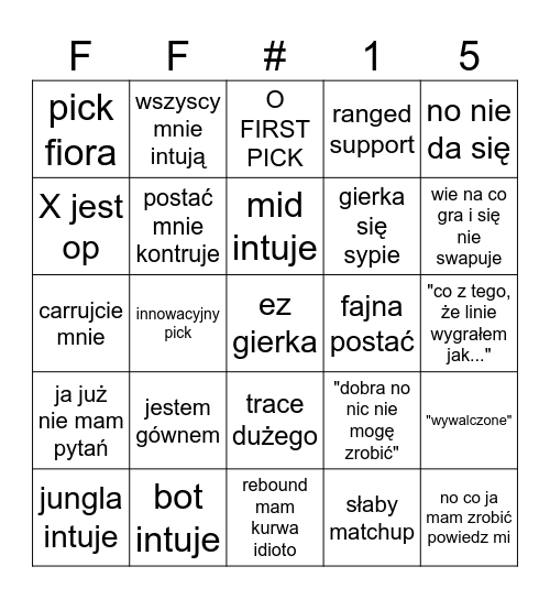 RANKEDY KRZYCHULCA Bingo Card