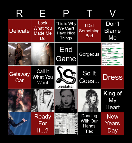 REP TV ANNOUNCEMENT BINGO Card