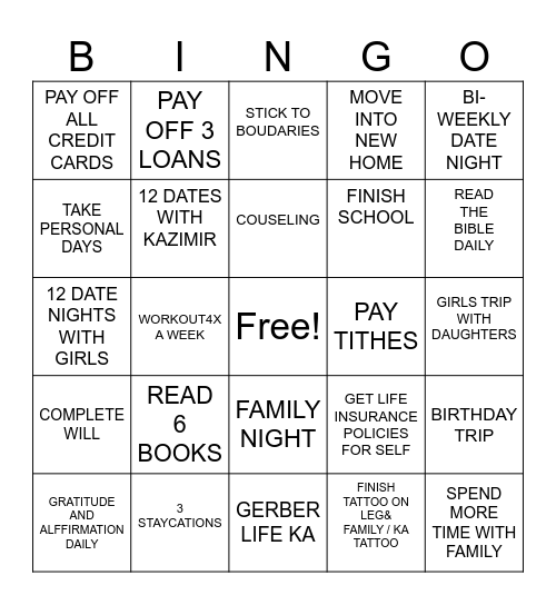 2024 Bingo Card